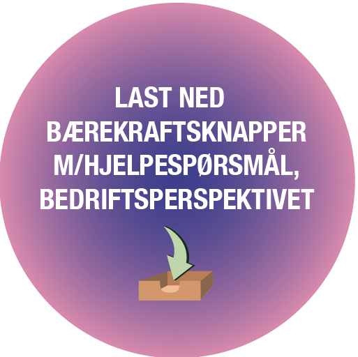 Bærekraftsknapper m/hjelpespørsmål, ungperspektivet